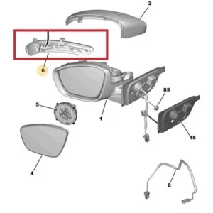 Lanterna Pisca Retrovisor Direito - Peugeot 2008 / Peugeot 208 / Citroën C3 / Citroën C4 Cactus - 1609865880 - Imagem 5
