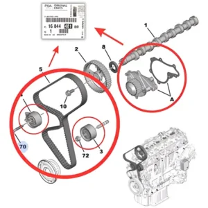 Kit Correia Dentada Bomba D'Água Peugeot Expert / Citroen Jumpy - 1684448180 - Imagem 7
