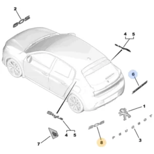 Emblema Traseiro - Peugeot 208 2021 A 2024 - 98284028DX - Imagem 3