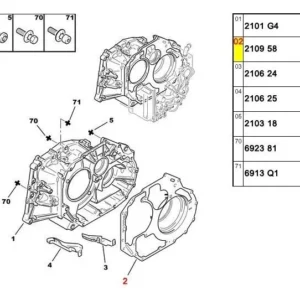 Junta da Carcaça do Câmbio Automático AL4 AT8 Peugeot 307 / 308 / 407 / 408 / 806 / 807 / Citroën C4 / C4 Picasso / C5 / DS3 / DS4 / Jumpy / Picasso / Xsara / Xsara Picasso - 210958 - Imagem 3