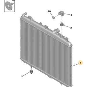 Radiador de Água do Motor Peugeot 2008 / 208 / Citroën Aircross / C3 / C4 - 9814031480 - Imagem 6