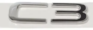 Emblema Traseiro C3 Cromado Citroën C3 de 2023 a 2024 - 9818228780 - Imagem 2