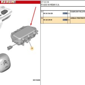 Bolsa Airbag do Passageiro – Citroën C4 Cactus de 2018 a 2024 – 9824819880 - Imagem 6