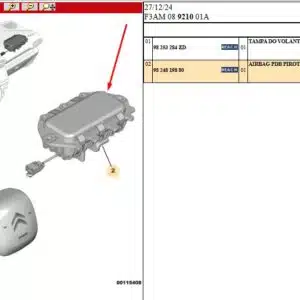 Bolsa Airbag do Passageiro – Citroën C4 Cactus de 2018 a 2024 – 9824819880 - Imagem 6