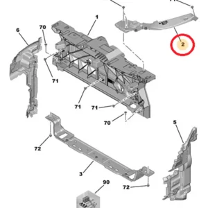 Suporte da Travessa Frontal Direita Peugeot Expert / Citroën Jumpy - 9826095480 - Imagem 6