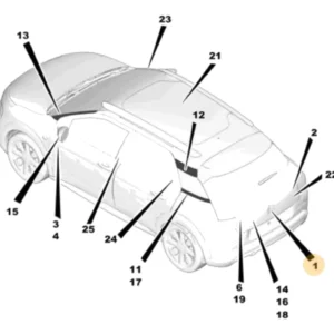 Emblema Marca Tampa Traseira Citroën C4 Cactus - 9826801580 - Imagem 4