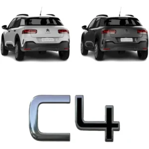 Emblema C4 Cromado Citroën C4 Cactus 2014/2022 - 9826805080 - Imagem 3