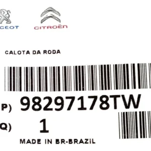 Calota da Roda Cinza Aro 15 -  Novo Peugeot 208 - 98297178TW - Imagem 5