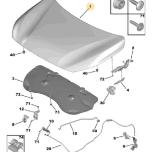 Capô do Motor Novo Peugeot 208 de 2021 a 2024 - 9831564180 - Imagem 6