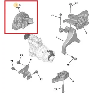 Coxim do Motor Lado Direito Hidráulico 1.0 FireFly - Peugeot 208 / Citroën C3 - 9844031080 - Imagem 5