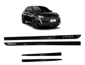 Kit de Friso de Portas Preto Peugeot 208 de 2021 a 2023 - Lbrp005755