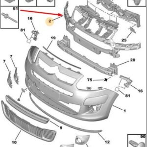 Alma do Parachoque Dianteiro - Citroën Aircross / C3 Picasso- 7416W3 - Imagem 4