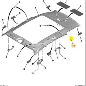 Presilha de Fixação do Forro do Teto - Peugeot C4 Lounge - 8335H0 - Imagem 6
