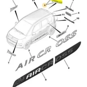 Emblema da Tampa Traseira - Citroën C3 Picasso - 8666C7 - Imagem 5