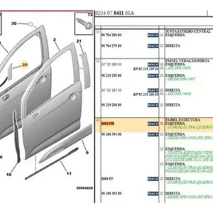 Adesivo Blackout da Porta Dianteira Esquerda - Citroën C3 de 2013 a 2021 - 8666FH - Imagem 5