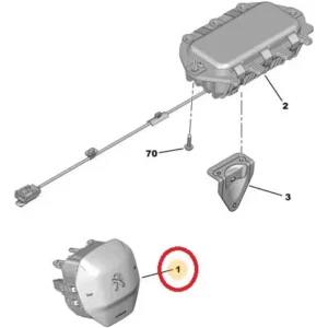 Bolsa Airbag do Volante - Novo Peugeot 208 - 98335383ZD - Imagem 5