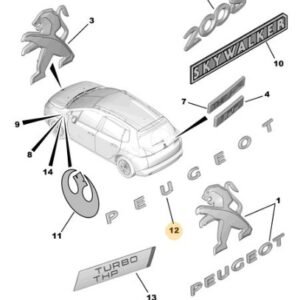 Emblema Traseiro Peugeot 2008 Original 98505643VD - Imagem 3