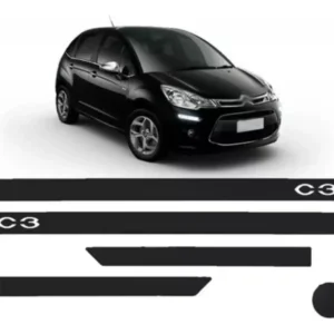 Jogo de Friso Lateral Nera Black - Novo Citroën C3 - LBRC005290 - Imagem 4