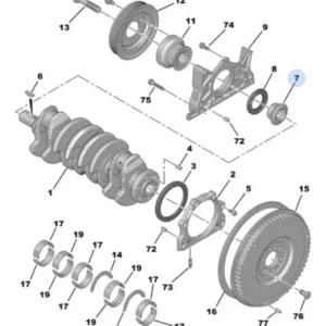 Engrenagem Virabrequim - Peugeot 206 / 207 / 307 / 308 / 408 - 051383 - Imagem 2