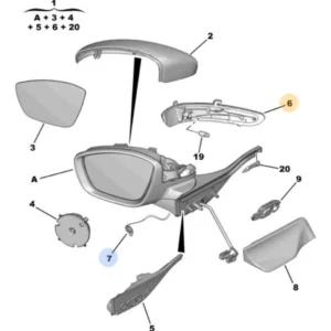 Pisca do Retrovisor Esquerdo - Peugeot 208 - 1609865780 - Imagem 7