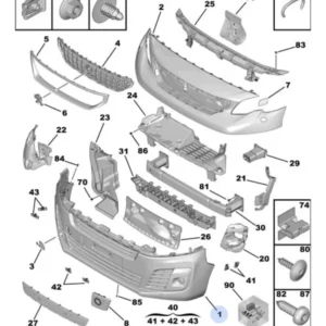 Para-Choque Dianteiro Expert - Citroën Jumpy/Peugeot Expert - 1615649280 - Imagem 2