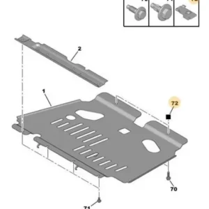 Porca Protetor Carter - Peugeot 206/207/307/308/408/Citroën C4/C4 Lounge/C4 Picasso - 694181 - Imagem 2