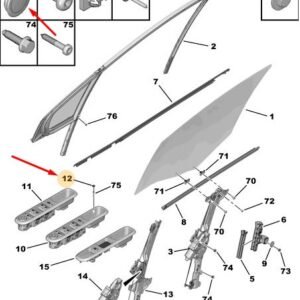 Tampinha do Parafuso de Fixação do Comando de Botões da Porta Dianteira - Peugeot / Citroën - 9303X5 - Imagem 1