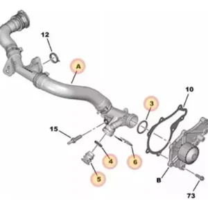 Mangueira Bomba d'Água - Peugeot Expert/Citroën Jumpy - 9804208380 - Imagem 5