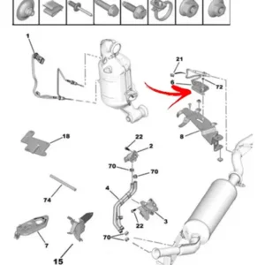 Sensor Sonda NOX Original - Citroën Jumpy/Fiat Scudo/Peugeot Expert - 9816276480 - Imagem 2