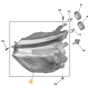 Farol Dianteiro Esquerdo Sem DRL - Citroën Novo C3 / C3 Aircross - 9838757580 - Imagem 7
