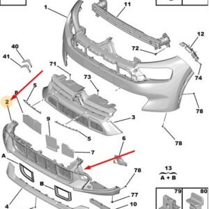 Parachoque Dianteiro Inferior - Citroën C3 Aircross de 2024 a 2025 - 98464844XT - Imagem 2