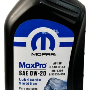 Óleo de Motor Sintético 0W20 API SP Mopar Maxpro - Imagem 3