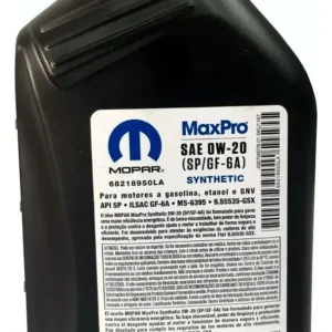 Óleo de Motor Sintético 0W20 API SP Mopar Maxpro - Imagem 2
