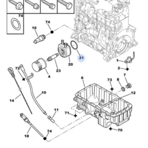 Junta do Intercambiador de Óleo do Motor - Citroën C4 / Xsara - 110419 - Imagem 2