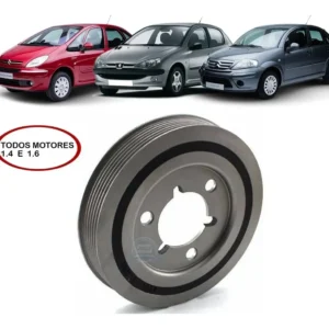 Polia Virabrequim - Peugeot 206 / 207 / Citroën C3 / C4 / Xsara Picasso - 0515r8 - Imagem 1