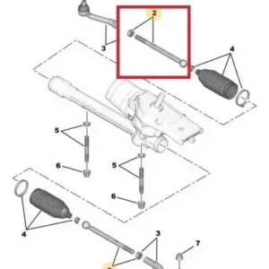 Barra Axial Articulação Direção - Citroën C4 Cactus / Aircross / C3 / Peugeot 2008 / 208 - 1634841480 - Imagem 2