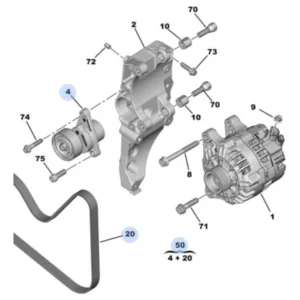Kit Correia Alternador - Peugeot 208 / Citroën C3 - 1637819080 - Imagem 3