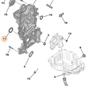 Retentor Dianteiro Virabrequim - Peugeot 208 - 1681138880 - Imagem 2