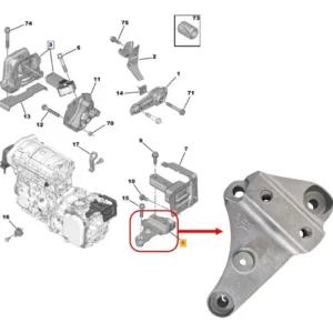 Suporte Coxim Motor - Peugeot 208 / Citroën C3 / Aircross - 1813J0 - Imagem 2