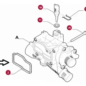 Junta Valvula Termostatica - Peugeot 206 / 207 / 208 / 2008 / 307 / 308 / 408 / 3008 / Citroën C3 - 9800396880 - Imagem 2