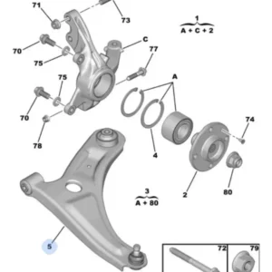 Braço Suspensão Esquerdo - Citroën C3 - 9837208480 - Imagem 3