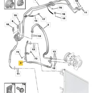 Mangueira De Refrigeração - Citroën Jumpy - 9838822980 - Imagem 2