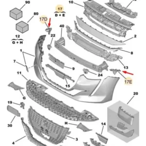 Suporte Parachoque - Peugeot 208 / Citroën C3 - 9848863580 - Imagem 3